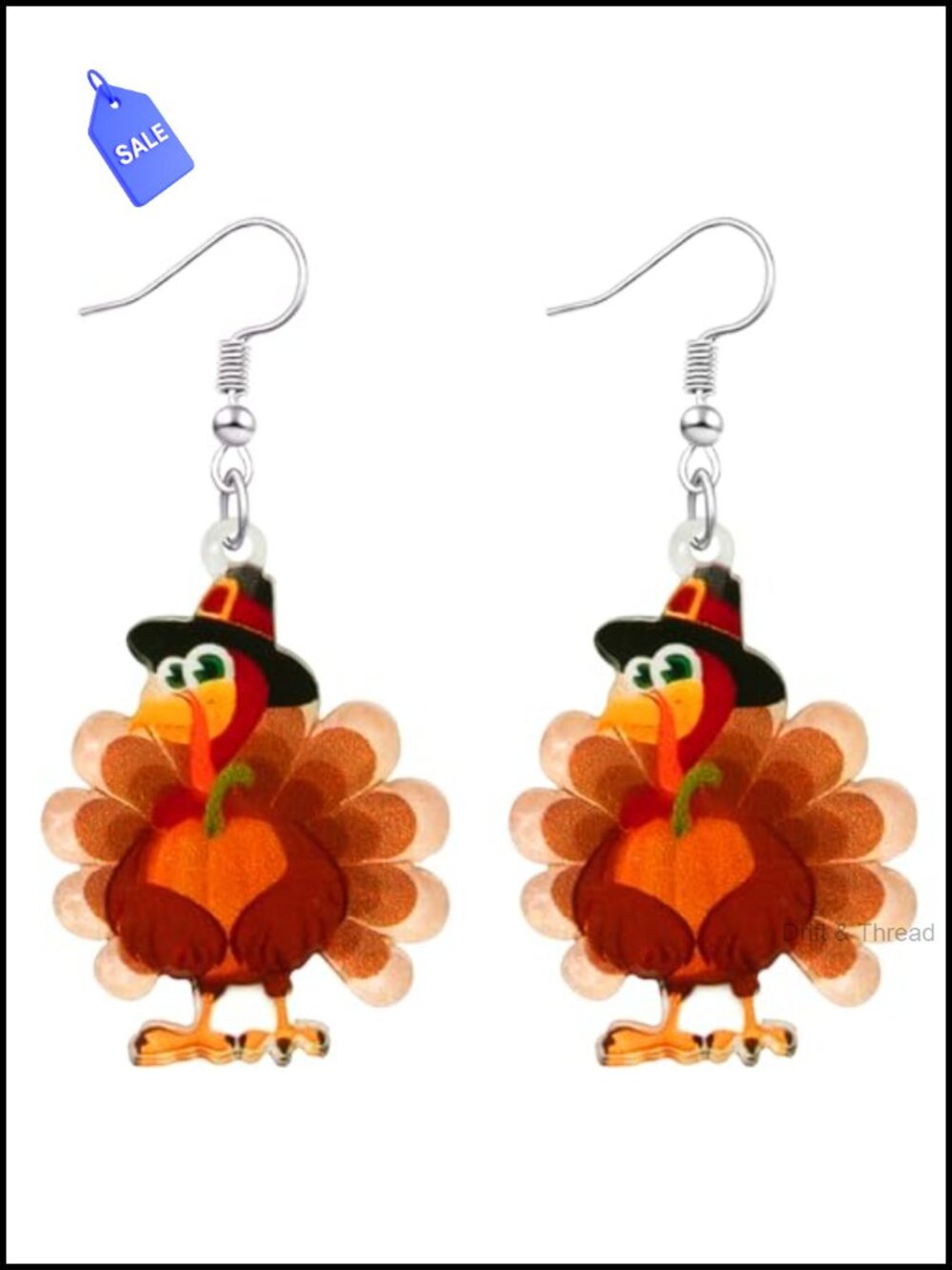 Crystal Maple Leaf Dangle Earrings for Women - Acrylic Fall Thanksgiving Jewelry